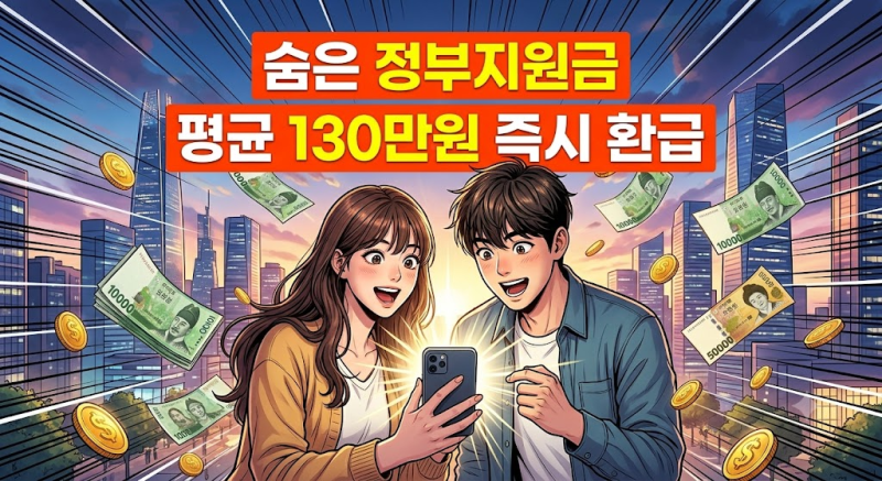 신청 안 하면 국고 귀속? 1인당 평균 130만 원 '숨은 정부지원금·세금 환급금' 조회 및 즉시 신....