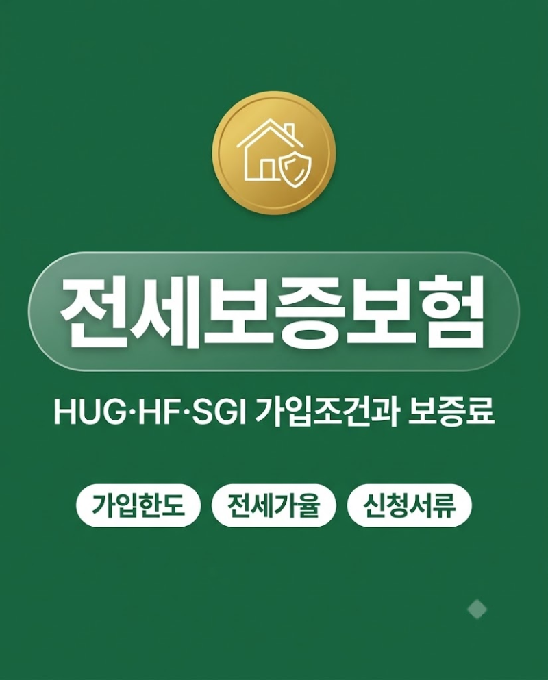 전세보증보험 HUG HF SGI 가입조건과 보증료 총정리