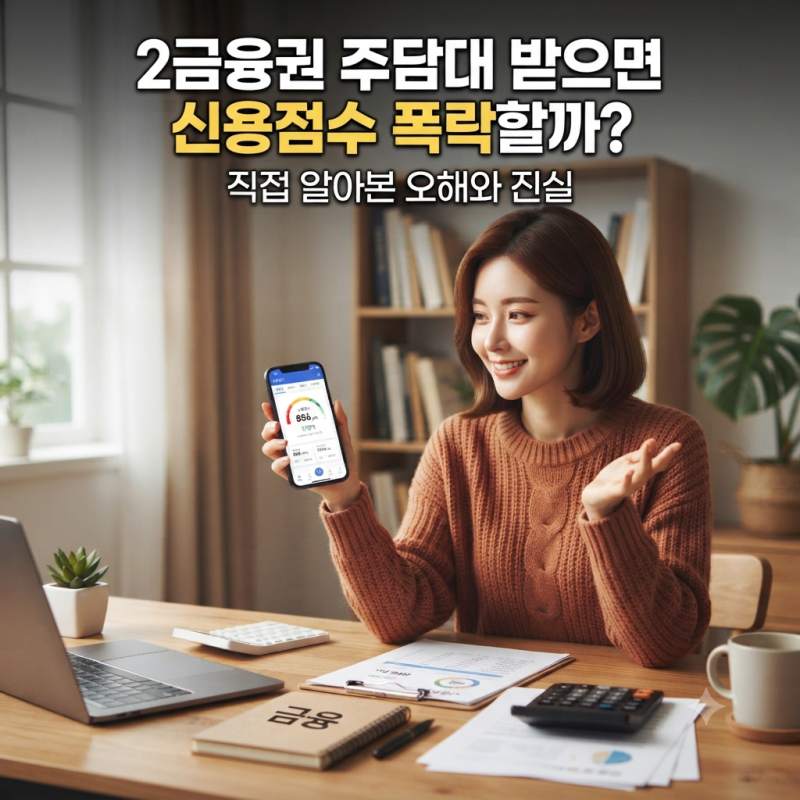 2금융권 주담대 받으면 신용점수 폭락할까? 직접 알아본 오해와 진실
