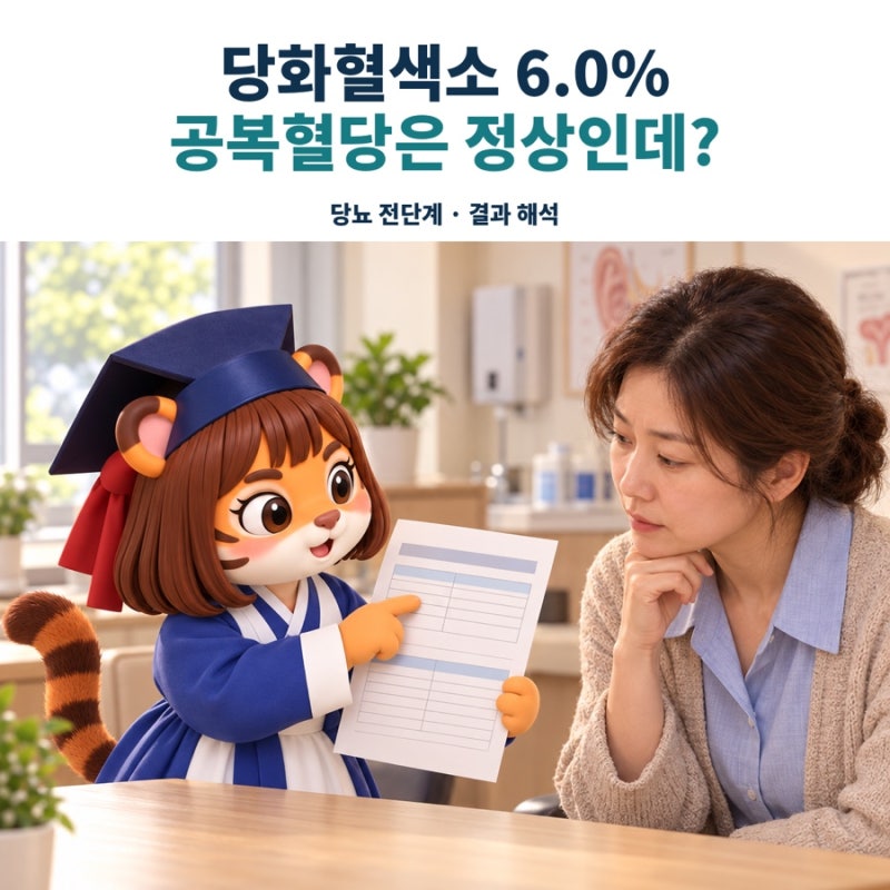 당화혈색소 6.0%, 공복혈당은 정상인데 당뇨 전단계인가요?