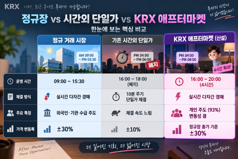 [09월 16일 기사 심층분석] 퇴근 후 주식거래 1.8조 쏠렸다! KRX 애프터마켓 첫날 폭등·급락 종....