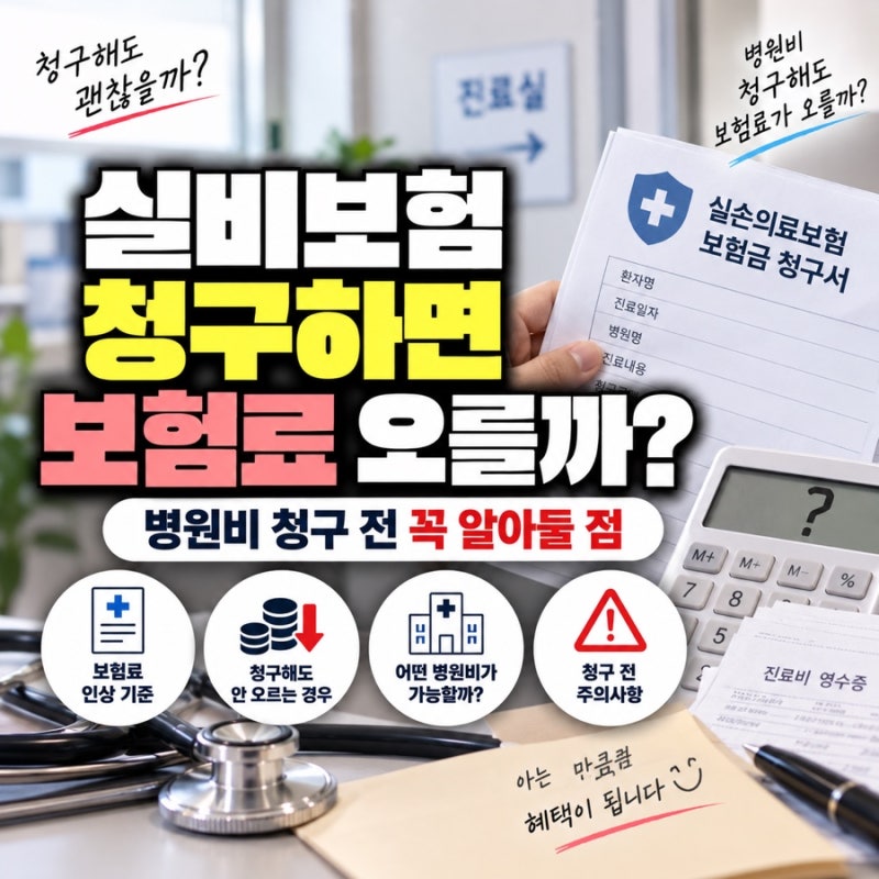실비보험 청구하면 보험료 오를까? 병원비 청구 전 꼭 알아둘 점