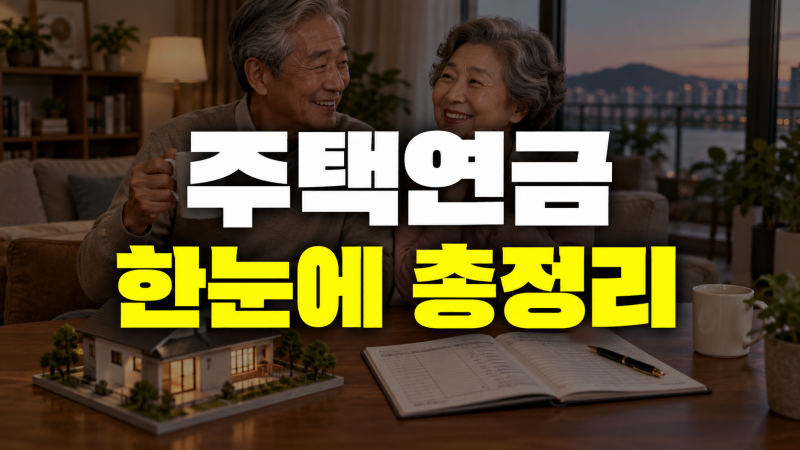 주택연금이란? 종류, 조건, 수령액, 장단점, 신청 방법 총 정리