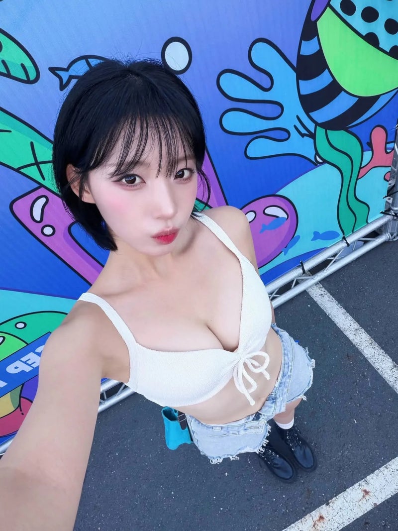 하지원 치어리더, 대만 ‘워터밤 가오슝’ 무대 찢었다? 야구장 넘어 글로벌 페스티벌까지 ....