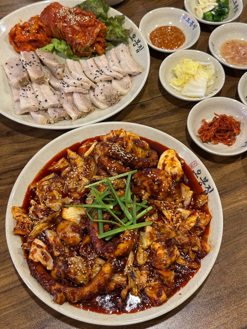 영등포역맛집 오봉집 영등포역점｜불향 낙지볶음 가브리살 보쌈, 낙지보쌈 실속세트