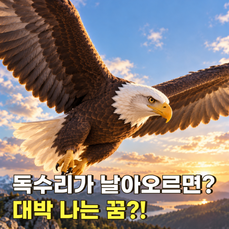 독수리가 하늘 높이 날아오르면 대박 꿈일까? 독수리꿈해몽 TOP5