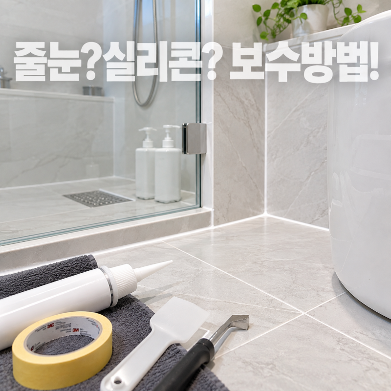 욕실줄눈실리콘 같은 걸까요? 곰팡이 생겼을 때 보수방법까지