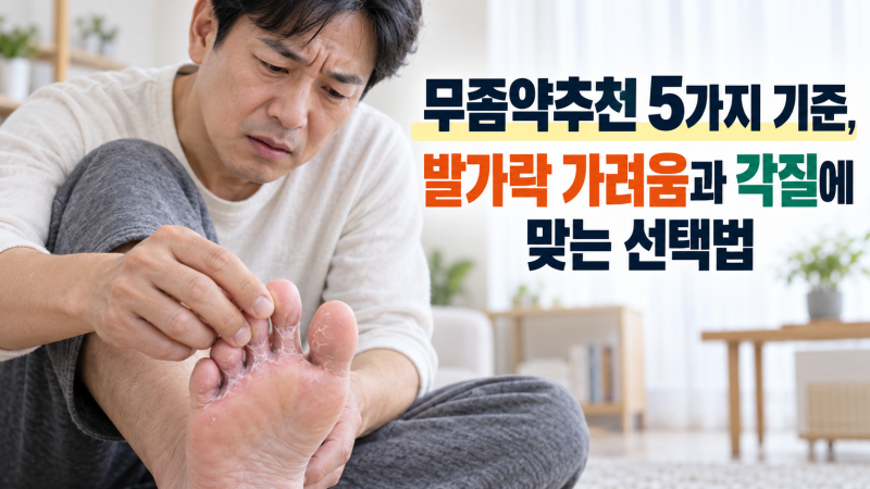 무좀약추천 5가지 기준, 발가락 가려움과 각질에 맞는 선택법