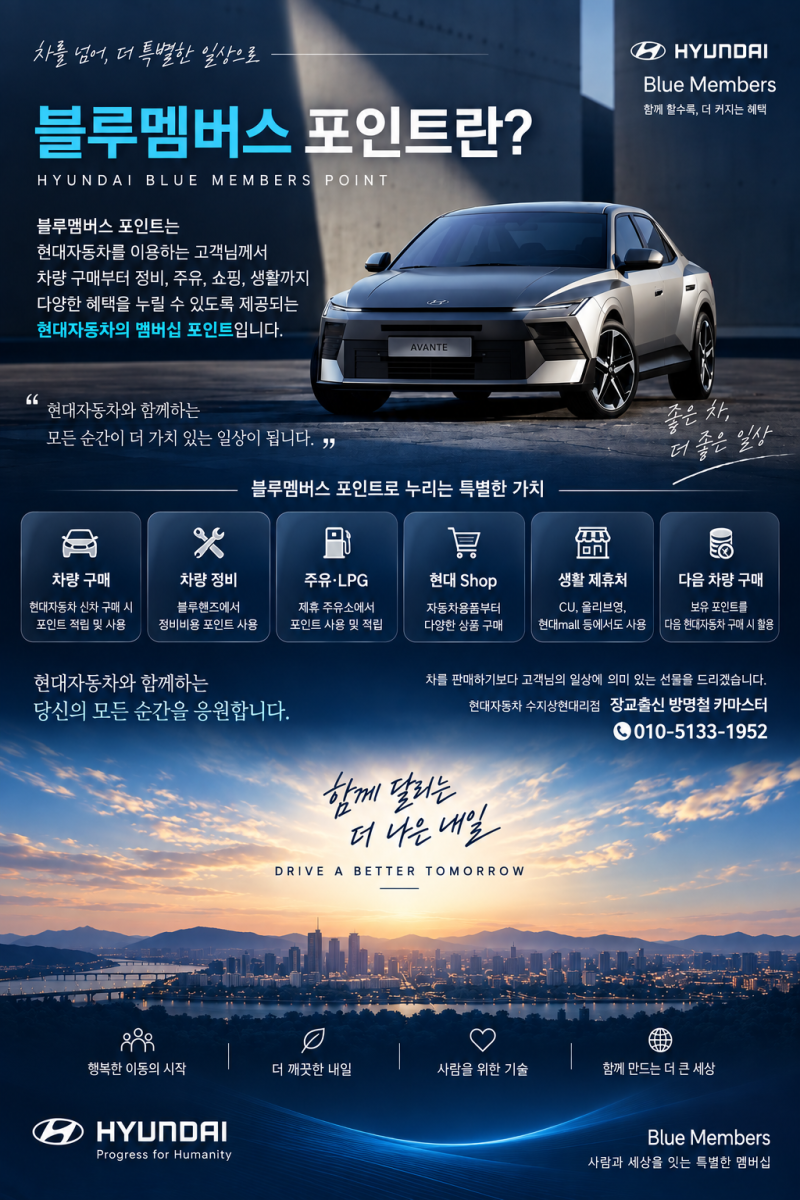 현재 기준) 「 현대자동차 블루멤버스 포인트 총정리｜사용처·적립기준·사용방법 한눈에 ....
