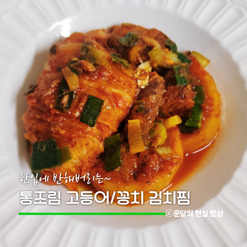 고등어 꽁치 김치찜 통조림 국물 활용한 김치말이 김치찜 만들기 한입에 반해