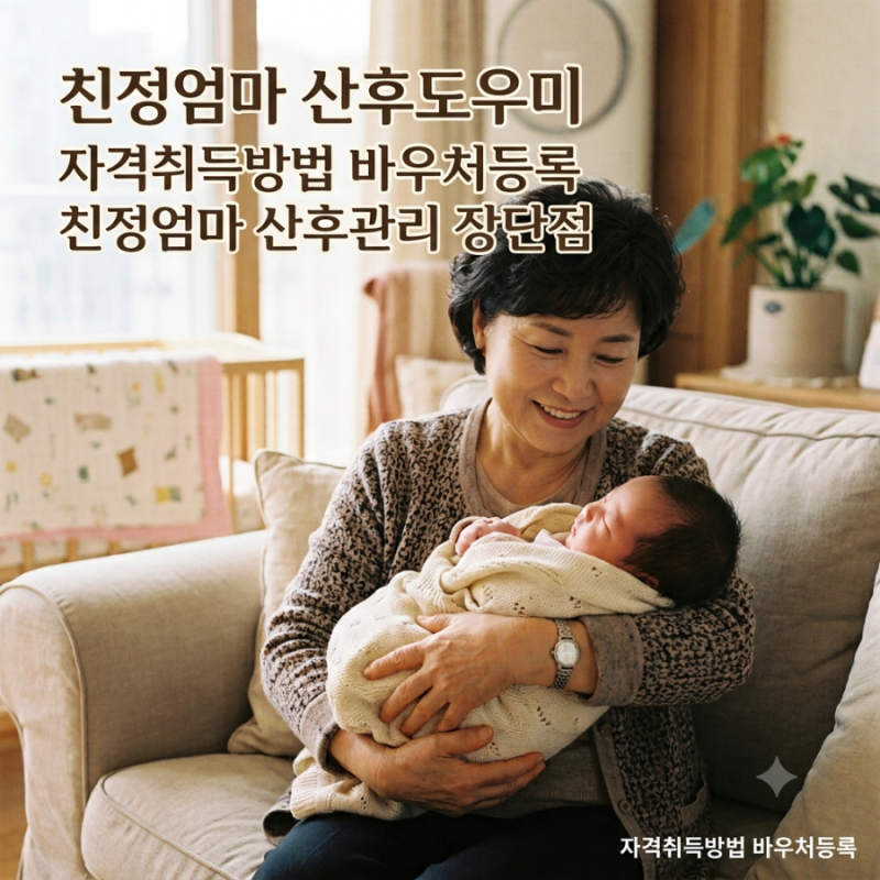 [친정엄마 산후도우미] 딸을 위한 산후도우미 자격 취득부터 바우처 신청 절차, 친정엄마 산....
