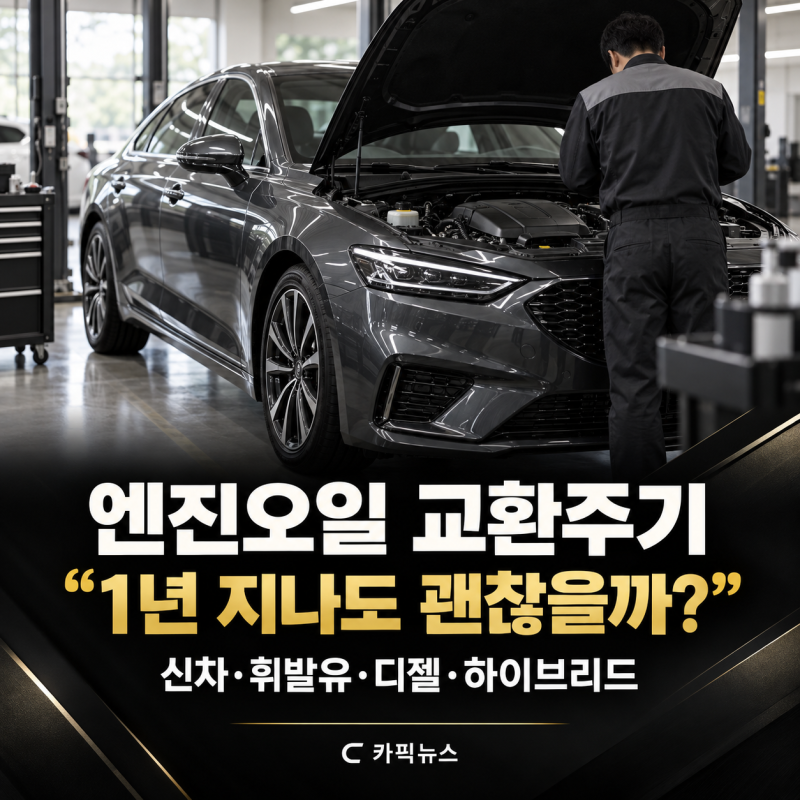국산차 엔진오일 교환주기 “몇 km에 갈까?” 아반떼·쏘렌토·스포티지·카니발 비교