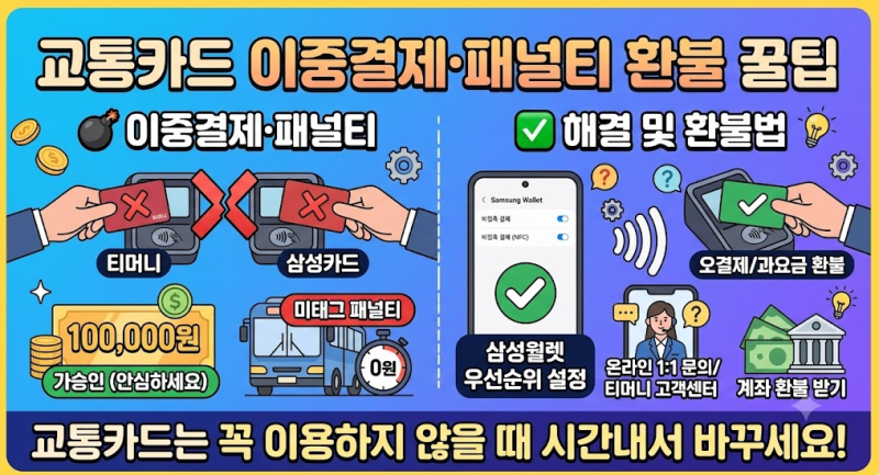 버스 탑승 중 교통카드 바꿨다가 요금 폭탄? 이중결제 패널티 완벽 정리 & 해결 가이드