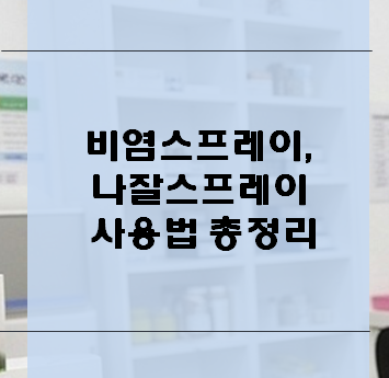 비염 코 스프레이 부작용(코피) 줄이는 올바른 나잘스프레이 사용법 & 주의사항 총정리 (by 미....