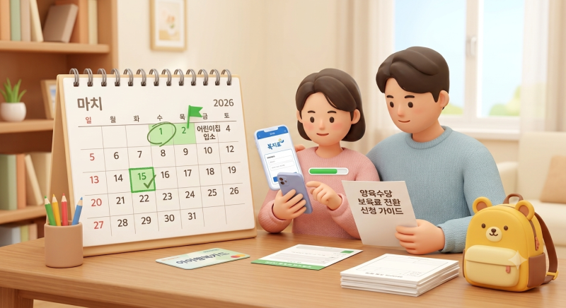 어린이집 보육료 전환 신청 기간 놓치면 자부담 발생? 양육수당 변경 방법 총정리