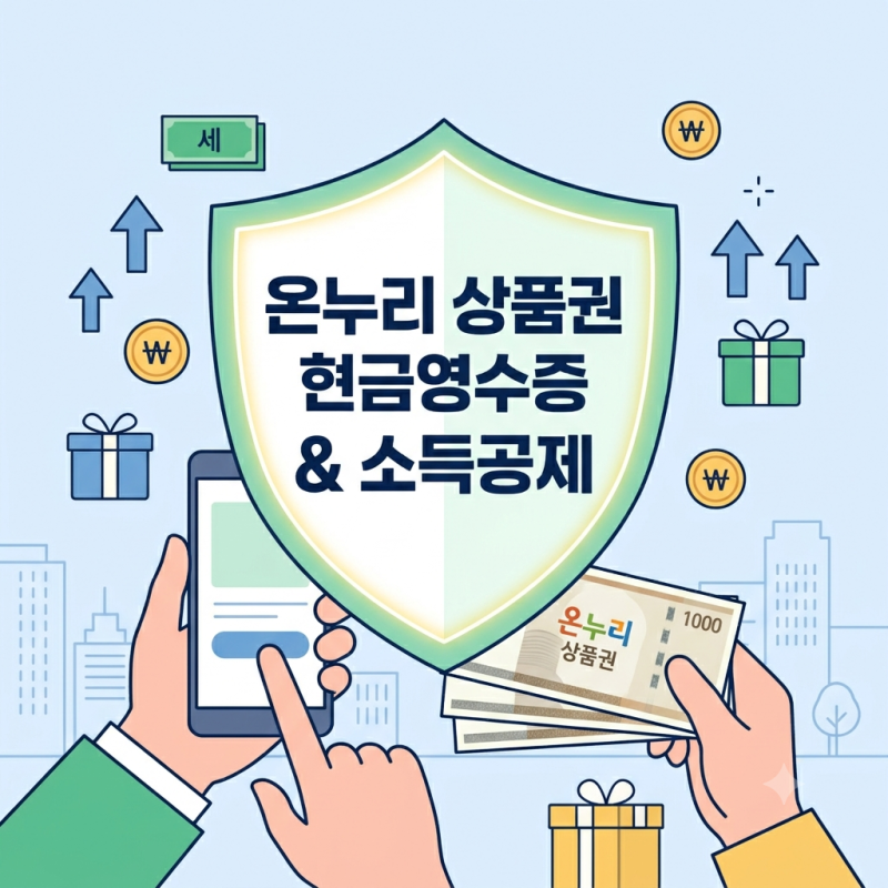 온누리 상품권 현금영수증 발행 및 소득공제 받는 법
