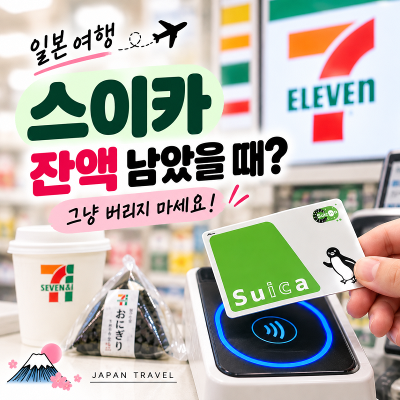 일본 여행 교통카드 잔액 남았을 때｜스이카·파스모 편의점 사용·환불 방법
