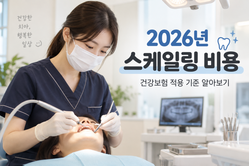 2026년 스케일링 비용 얼마일까? 치과위생사가 알려드리는 건강보험 스케일링 꿀팁