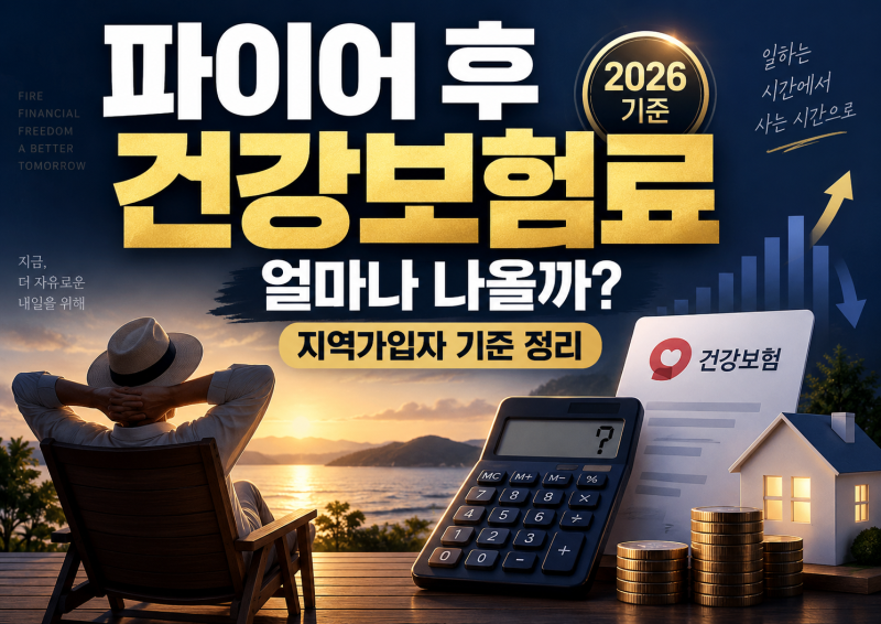 파이어 후 건강보험료 얼마나 나올까? 지역가입자 계산 기준과 줄이는 방법 정리
