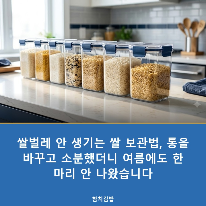 쌀벌레 안 생기는 쌀 보관법, 통을 바꾸고 소분했더니 여름에도 한 마리 안 나왔습니다