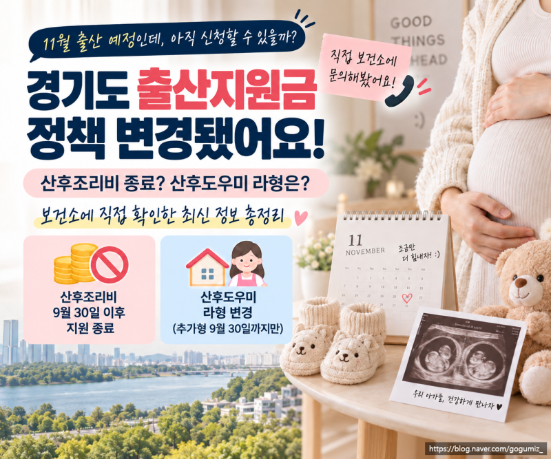 경기도 출산지원금 폐지? 산후조리비·산후도우미 라형 변경, 보건소에 직접 물어봤어요!