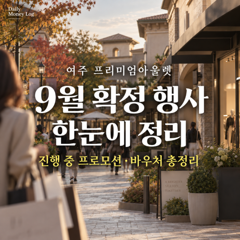 신세계사이먼 여주 프리미엄아울렛 9월 할인 행사 총정리