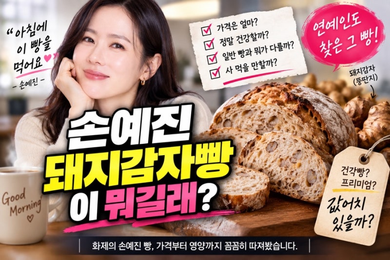 손예진 돼지감자빵이 뭐길래? 가격부터 정말 건강한지까지 따져봤다