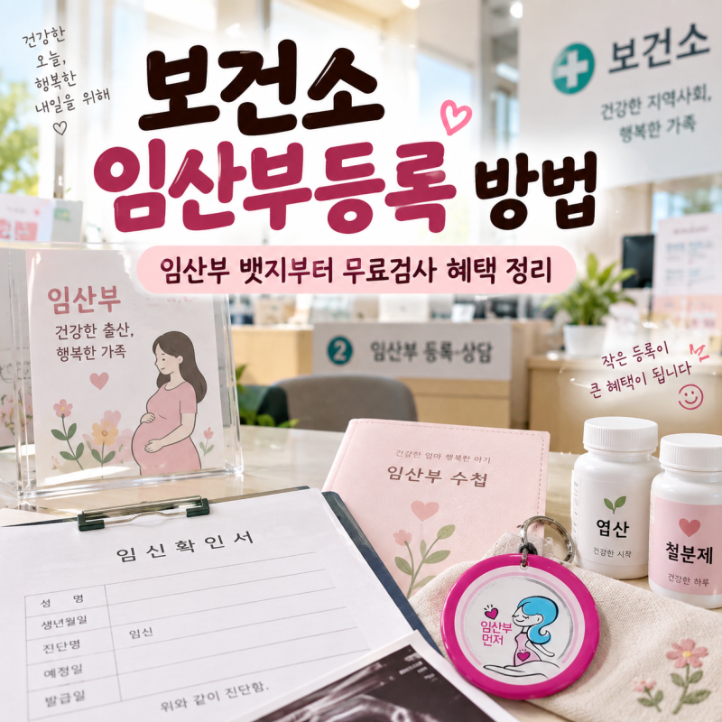 보건소 임산부등록 방법, 뱃지부터 무료검사 혜택 정리