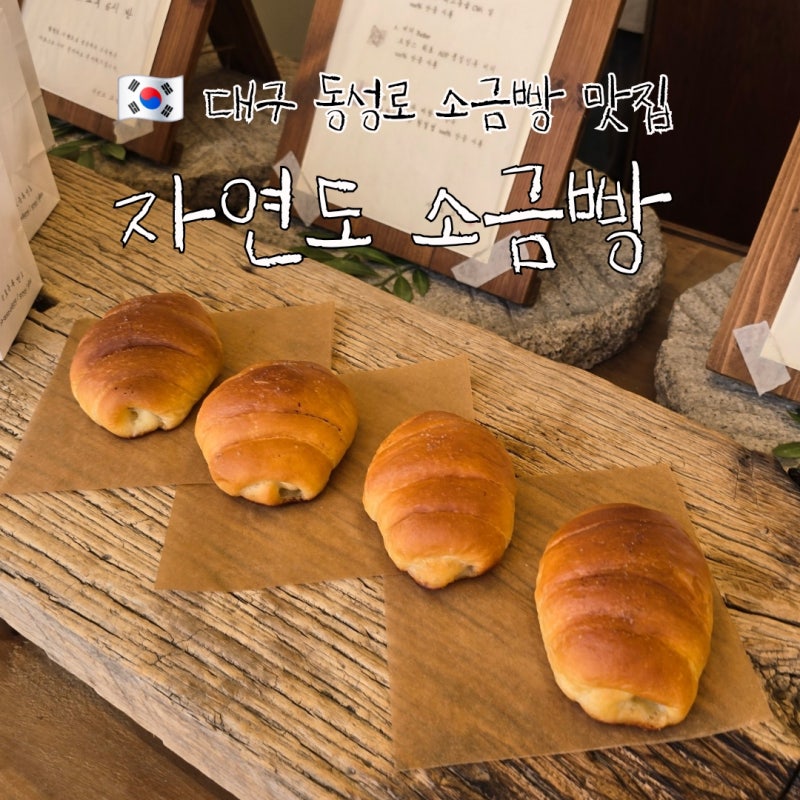 대구 동성로 소금빵 맛집 자연도소금빵 in 대구 가격 웨이팅 후기