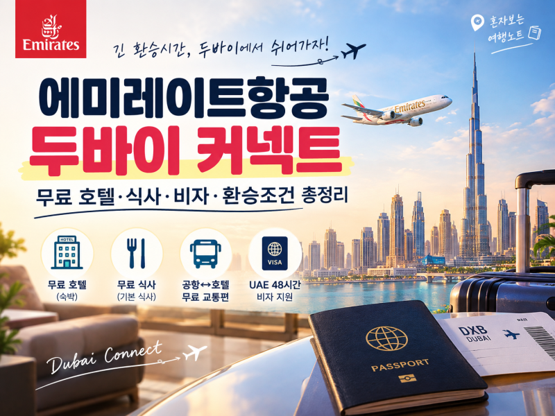 에미레이트항공 두바이 커넥트｜무료 호텔·식사·비자·환승조건 총정리