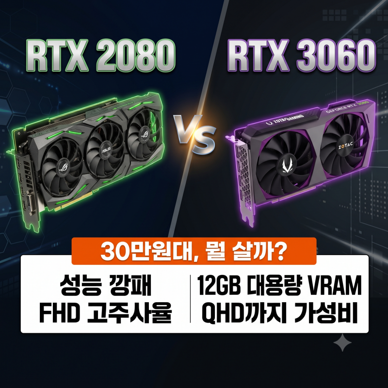 중고 그래픽카드 비교 RTX 2080 vs RTX 3060 | 30만원대 뭐가 가성비일까