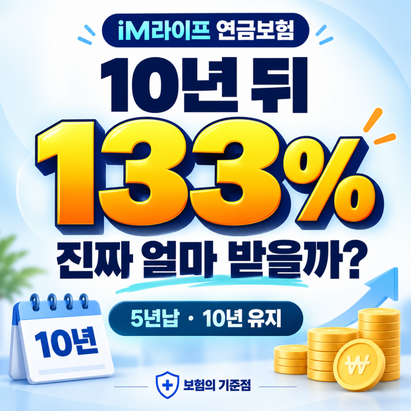 iM라이프 연금보험 133% 환급률, 실제로 얼마나 받을까?