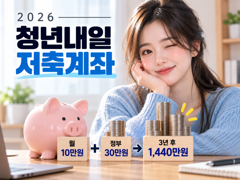 청년내일저축계좌 월 10만원 저축하면 정부가 30만원 지원? 2026년 조건 총정리