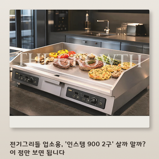 인스템 900 2구 전기그리들, 사각 철판 업소용으로 어떨까