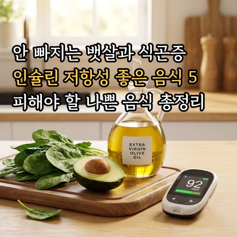 인슐린 저항성 뜻과 증상: 인슐린 저항성에 좋은 음식 5가지와 나쁜 음식 5가지