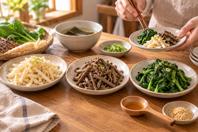[추석 건강 요리 7화] 삼색나물, 소금은 줄이고 고유의 맛은 살리는 방법