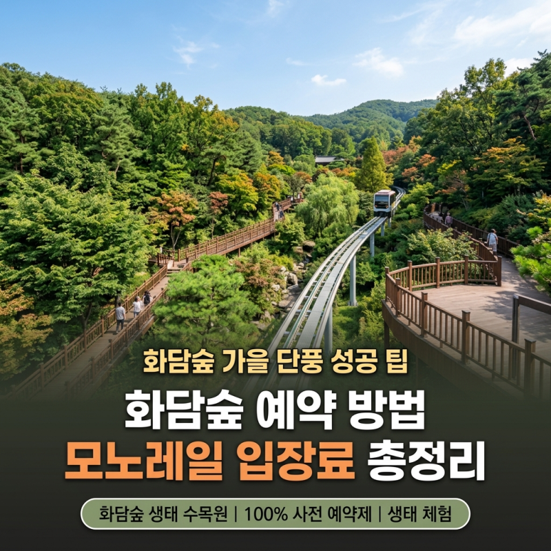 화담숲 예약 방법과 모노레일 입장료 총정리, 가을 단풍 성공 팁