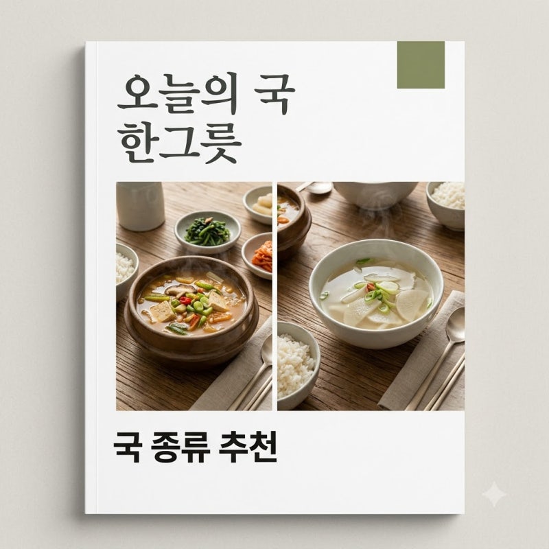 맨날 같은 국만 먹다가.. 10분 만에 뚝딱 끓이는 국 종류 추천 7가지