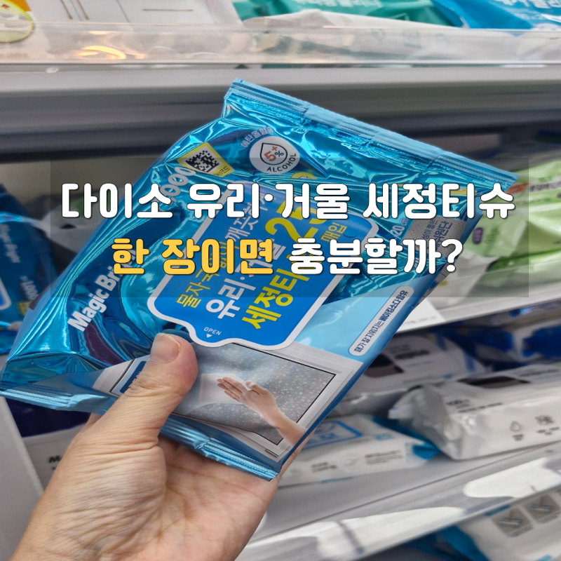 다이소 유리거울 세정티슈 한 장이면 충분할까? 욕실·화장대 거울 사용 후기