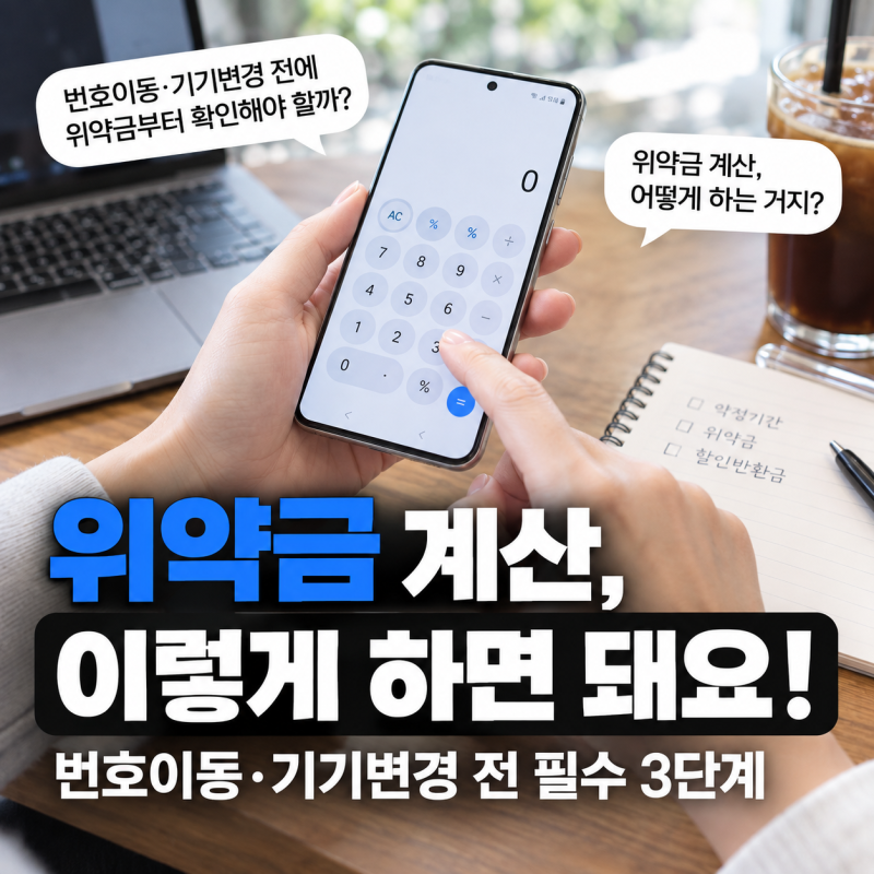 번호이동·기기변경 전 필수! 휴대폰 위약금 계산법 3단계 정리