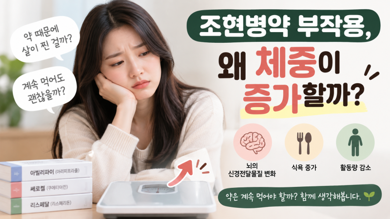 조현병약 부작용, 왜 체중이 증가할까