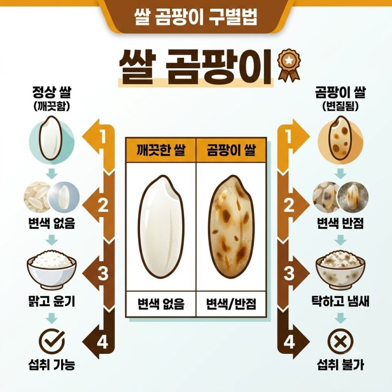 집에 사둔 쌀 곰팡이 피었을 때 버려야 할지 고민되는 기준