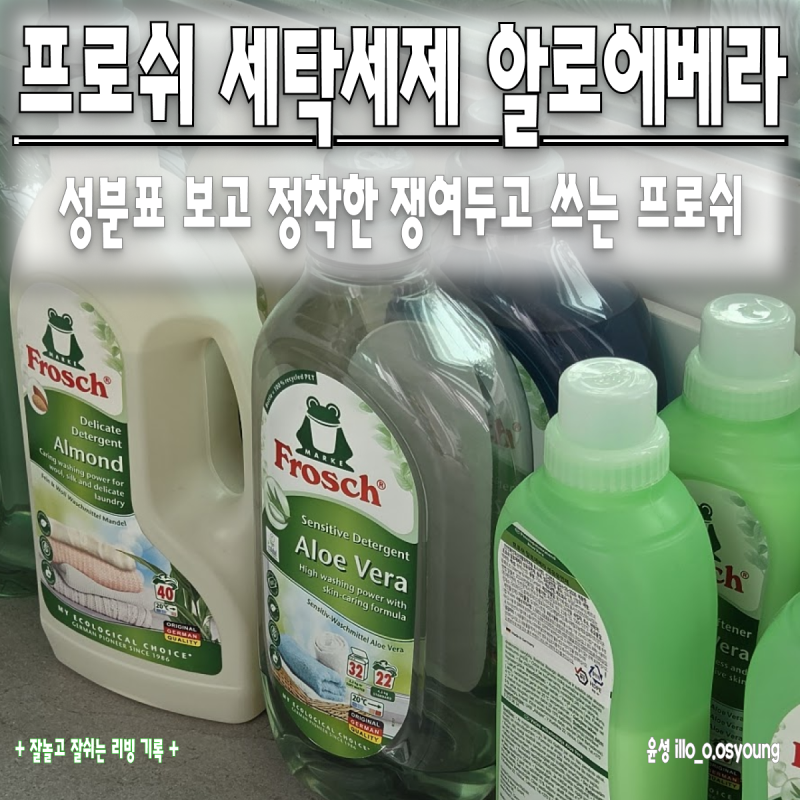 아이 있는 집 세탁세제 추천! 쟁여두고 쓰는 세제 프로쉬 알로에베라 실사용 후기