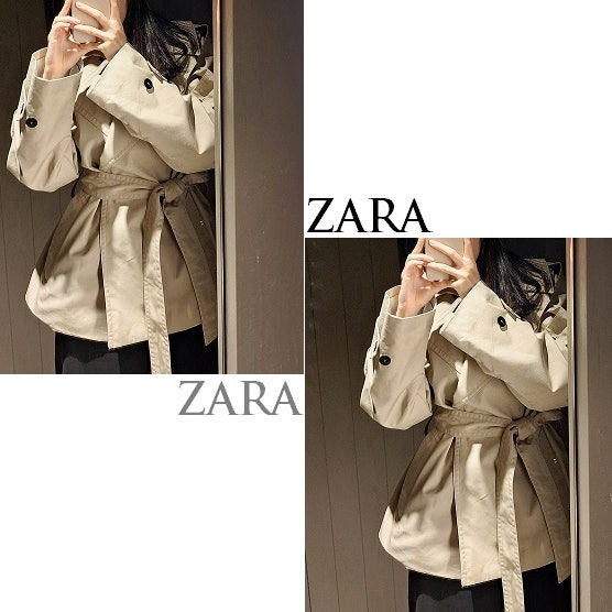 자라 ZW 컬렉션 벨트 숏 트렌치코트 가을 아우터 피팅 후기