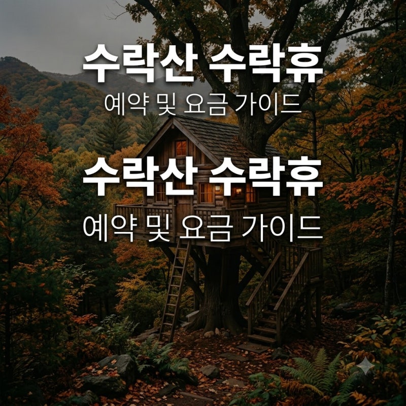 수락산 자연휴양림 예약 방법과 객실 요금은 어떻게 되나요? 가을 힐링 명소 수락휴 총정리