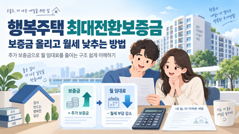 행복주택 최대전환보증금｜보증금 올리고 월세 낮추는 계산법