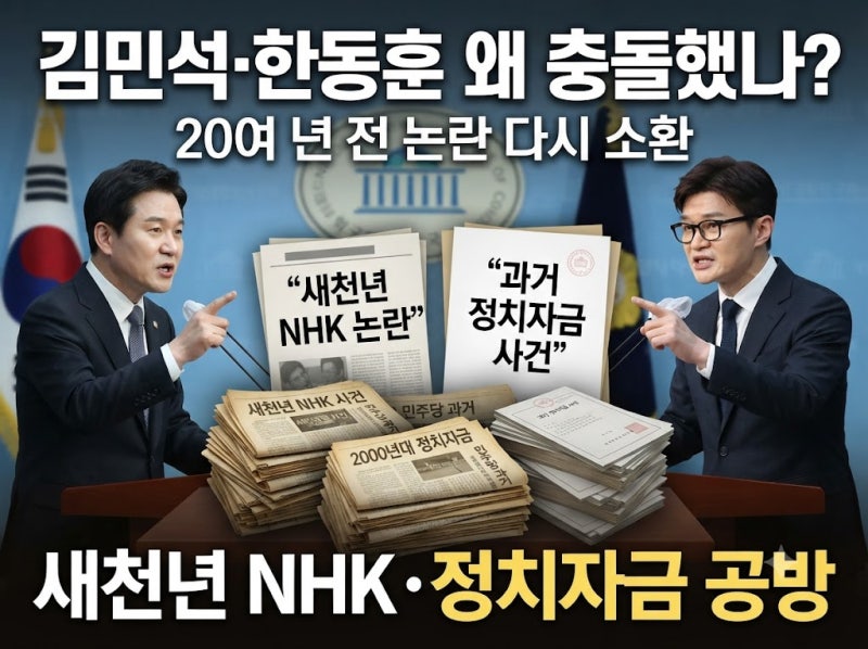 김민석·한동훈 왜 충돌했나? NHK 발언부터 최근 공방 정리