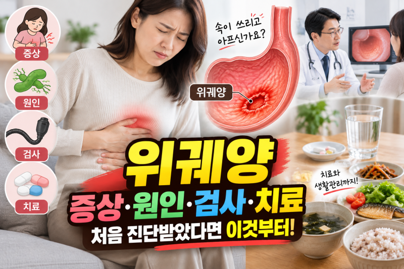 위궤양 증상·원인·검사·치료, 처음 진단받았다면 이것부터
