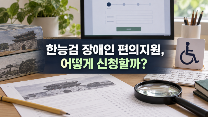 제80회 한국사능력검정시험 접수 시작, 장애인 편의지원 신청 방법