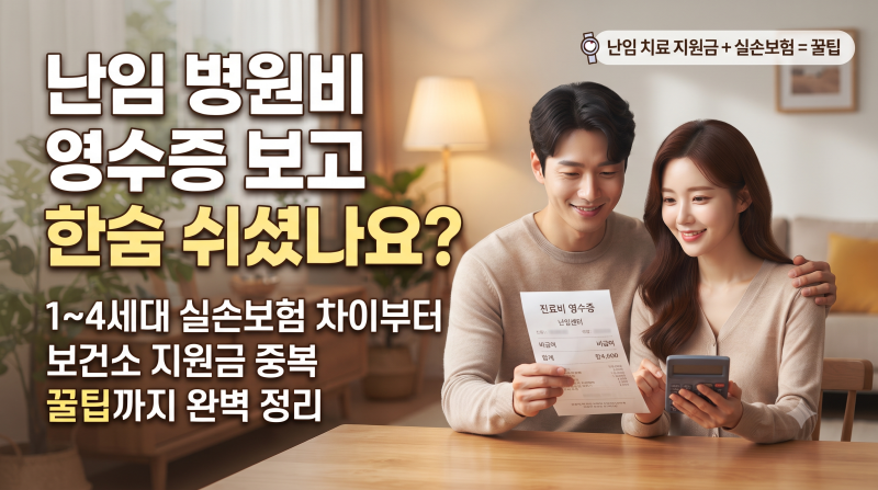 "난임 병원비 영수증 보고 한숨 쉬셨나요?" 1~4세대 실손보험 차이부터 보건소 지원금 중복 꿀....